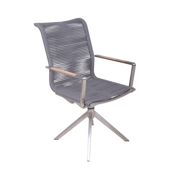 Siva metalna vrtna stolica Rubiera – Garden Pleasure