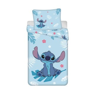 Plava pamučna dječja posteljina za krevet za jednu osobu 140x200 cm Lilo and Stitch "Blue"  – Jerry Fabrics