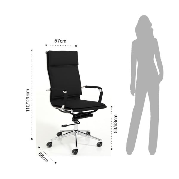 Crna uredska stolica od umjetne kože Premier – Tomasucci-image-4