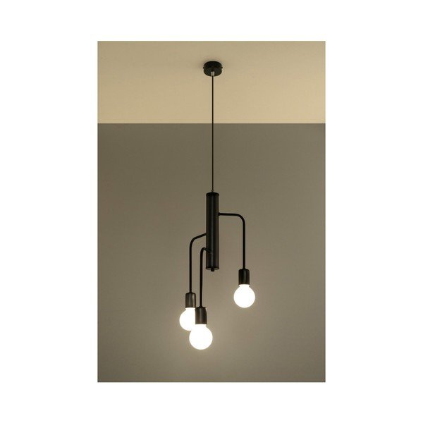 Crna stropna lampa Sollux Donato 3M-image-2