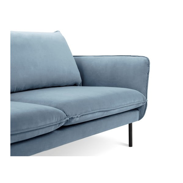 Svijetloplava baršunasta sofa Cosmopolitan Design Vienna, 160 cm-image-3