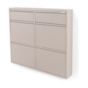 Smeđe-sivi metalni preklopni ormarić za cipele 98x86x15 cm Billy – Spinder Design