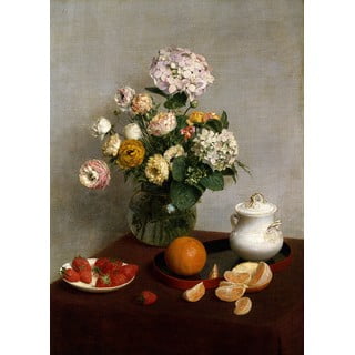 Reprodukcija slike Henri Fantin-Latour - Flowers and Fruit, 45 x 60 cm