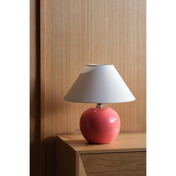 Ružičasta/krem stolna lampa keramička (visina 29 cm) Karamell – Jotex-image-2