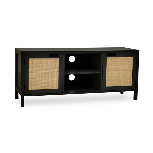Crna TV komoda 120x52x38 cm Sherman – Premier Housewares