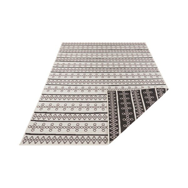 Crno-krem dvostrani tepih prikladan za vanjsku Bougari Madeiru, 80 x 150 cm-image-2