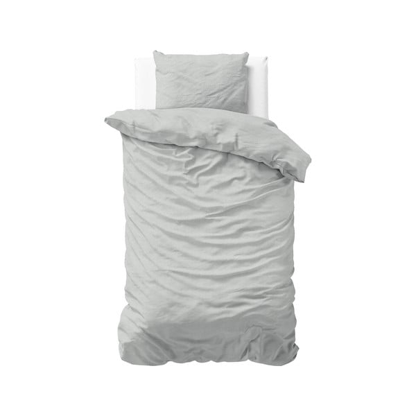 Siva flanel posteljina Sleeptime Jason, 140 x 220 cm