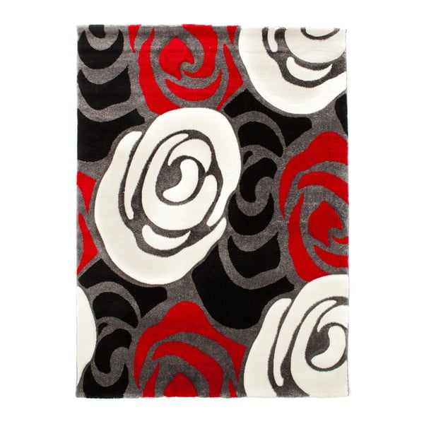 Crveno-crni tepih Tomasucci Rose, 140 x 190 cm