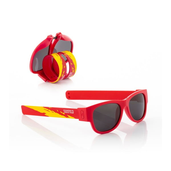 InnovaGoods Sunfold Kids Mondial Spain crvene roll-up dječje sunčane naočale