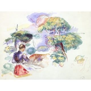 Reprodukcija slike Auguste Renoir - Landscape with a Girl, 60 x 45 cm
