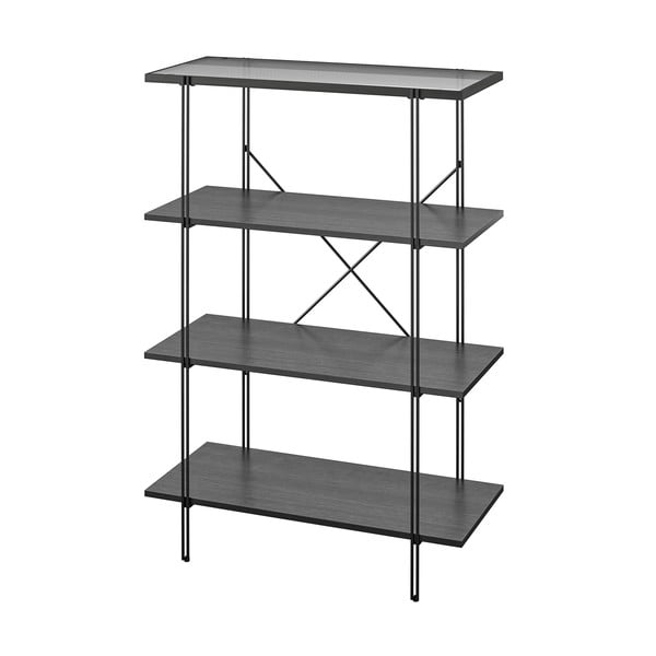 Crna polica za knjige u dekoru hrasta 79x117 cm Wainwright - Queer Eye-image-2