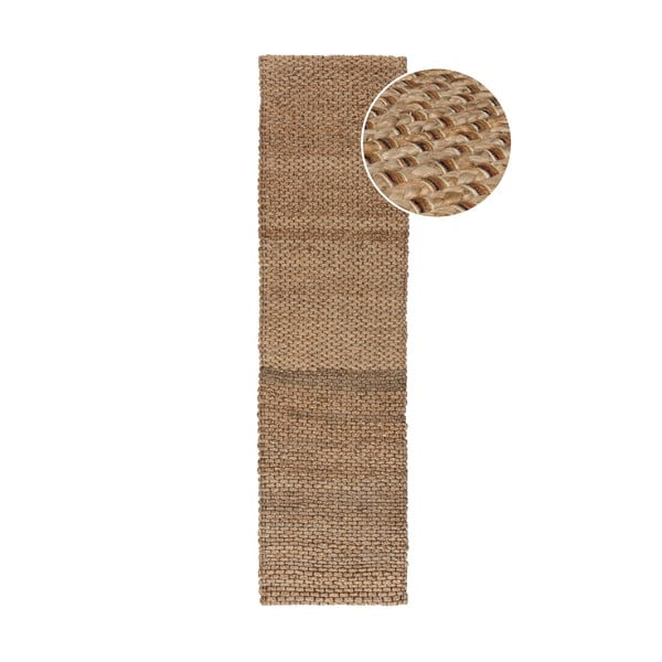 Tepih od jute u prirodnoj boji 60x150 cm Sol - Flair Rugs