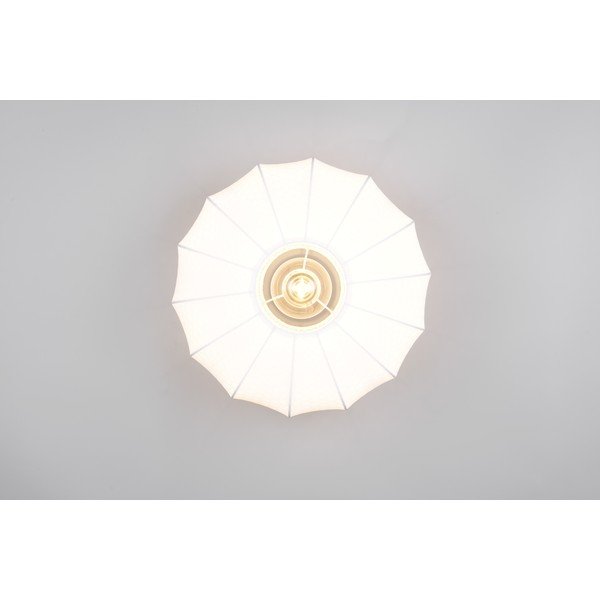 Bijela metalna stropna svjetiljka s tekstilnim sjenilom ø 40 cm Madleine – Reality-image-4