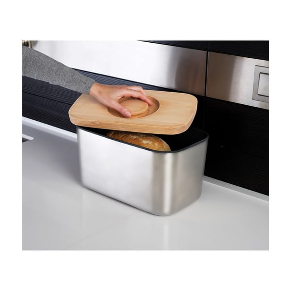 Kutija za kruh od nehrđajućeg čelika s drvenim poklopcem Joseph Joseph Kruh