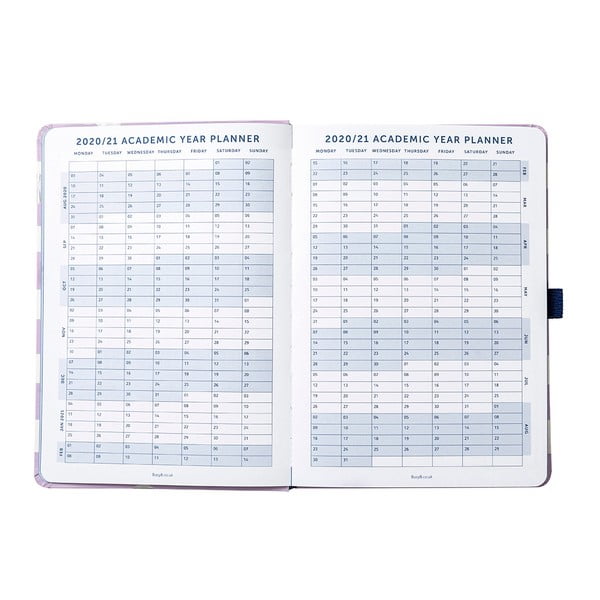 Ljubičasto-bijeli dnevnik od kolovoza 2020. do kolovoza 2021. Busy B Lilac Lemonade-image-3
