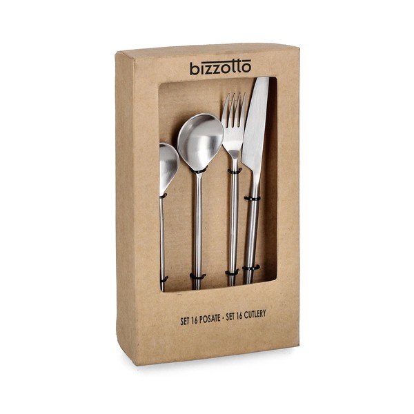 Pribor 16 kom od nehrđajućeg čelika u srebrnoj boji za 4 osobe Bronte – Bizzotto-image-1