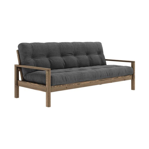 Crna/antracitno siva sklopiva sofa 205 cm Knob – Karup Design-image-3