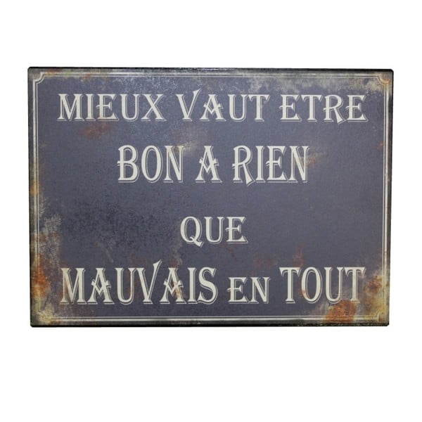 Ukrasni znak 21x15 cm Bon A Rien – Antic Line