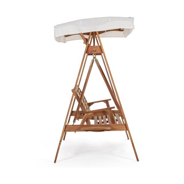 Vrtna ljuljačka od masivnog drveta u prirodnoj boji Noemi – Bizzotto-image-3