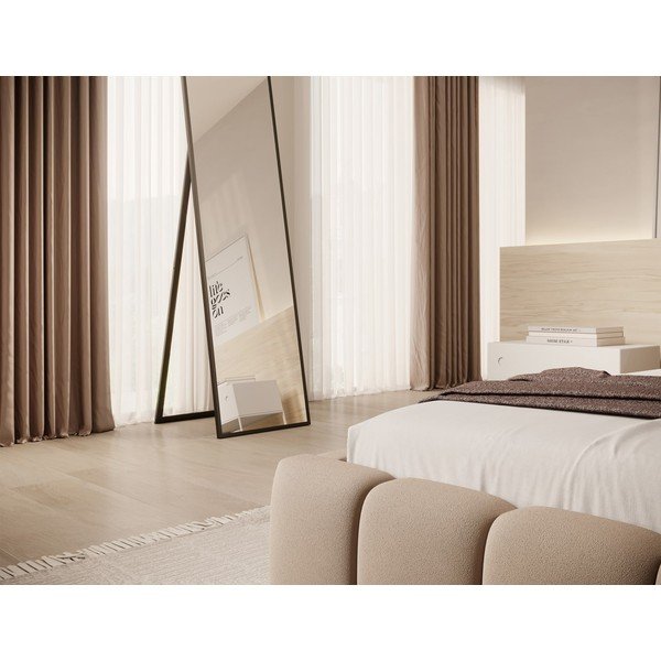 Svjetlo smeđi tapecirani krevet s prostorom za odlaganje s podnicom 90x200 cm Lamica – ELTAP-image-3