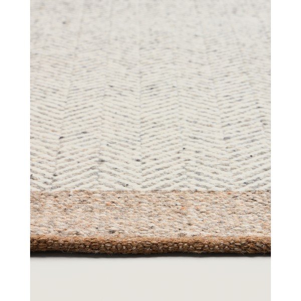 Bež obostrana/ručno rađena vunena staza 80x200 cm Nifelia – Kave Home-image-3