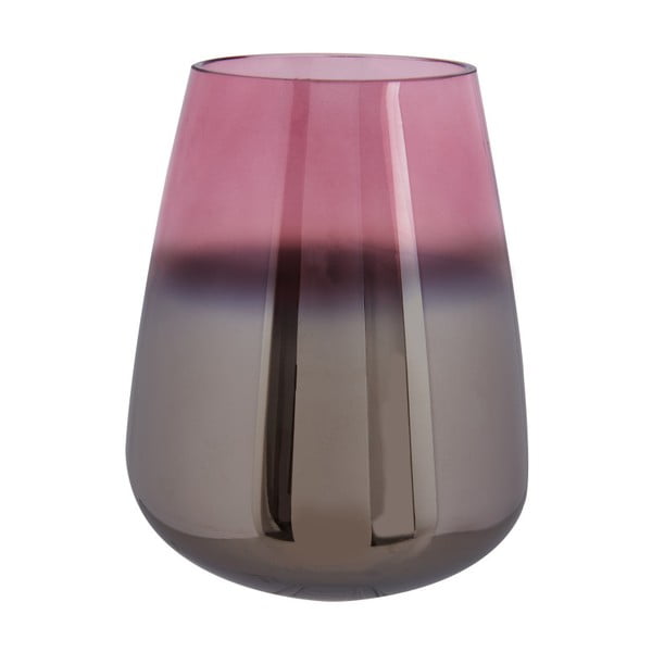 Ružičasta staklena vaza PT LIVING Nauljena, visina 23 cm