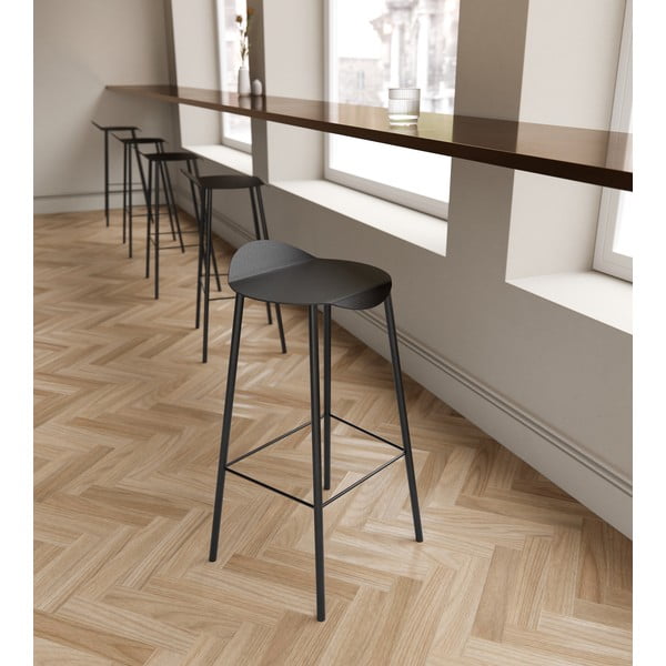 Crna kožna barska stolica Flamingo Bull – LIND DNA-image-3