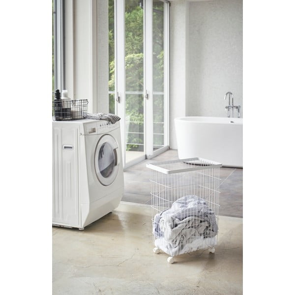 Bijela metalna košara za rublje 55 l Tower – YAMAZAKI-image-3