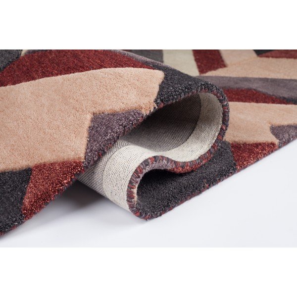 Crveno-sivi ručno tkani tepih Flair Rugs Salon, 120 x 170 cm-image-1