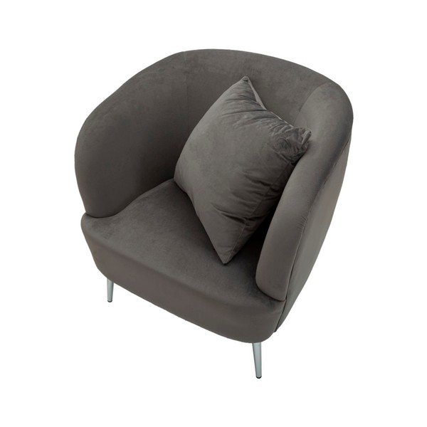 Siva baršunasti fotelja Silvery – Mauro Ferretti-image-4