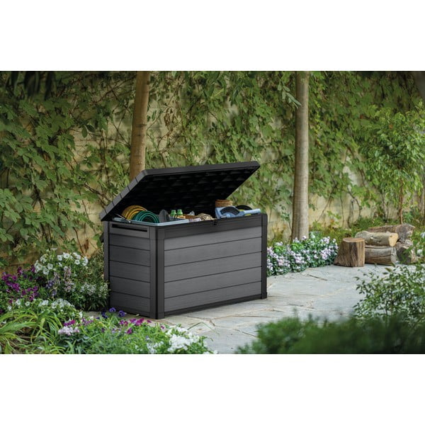 Tamno siva plastična vrtna kutija za pohranu Cortina – Keter-image-1
