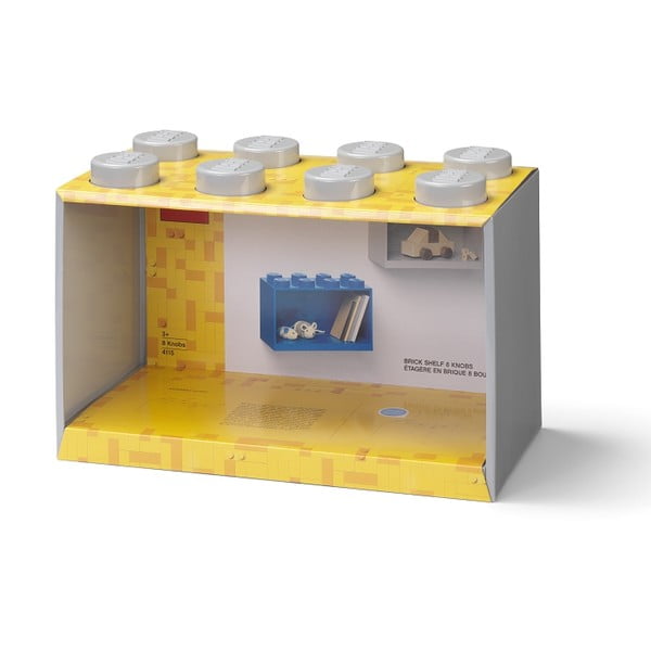 Dječja siva zidna polica LEGO® Brick 8-image-1