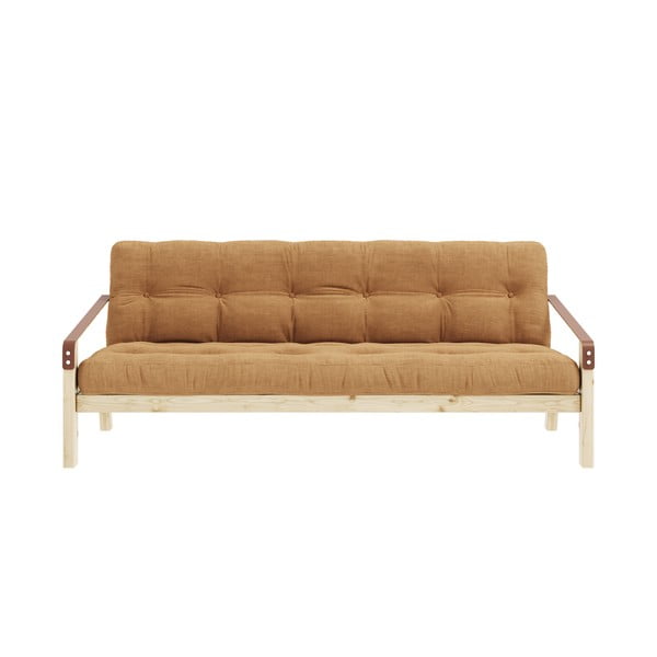 Senf žuta sklopiva sofa od samta 204 cm Poetry – Karup Design