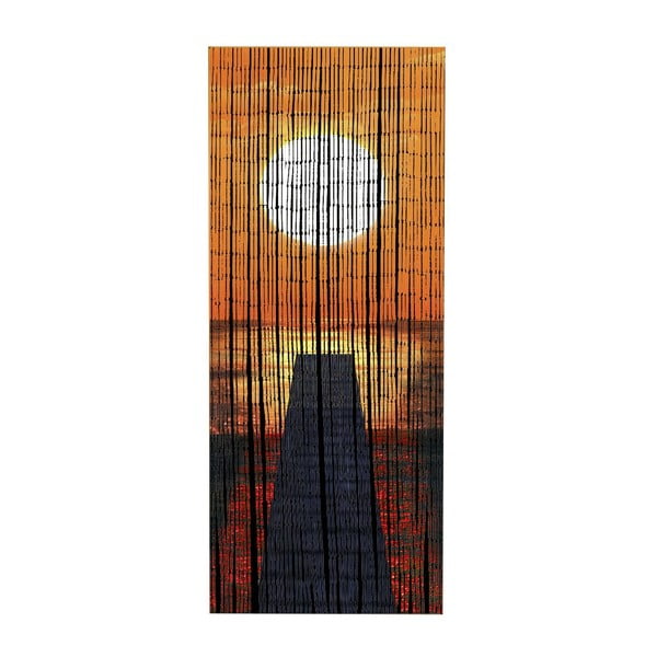 Narančasta zavjesa za vrata od bambusa 200x90 cm Sunset - Maximex