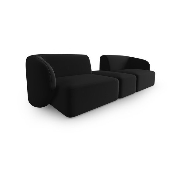 Crna baršunasti sofa 246 cm Paolo – Milo Casa-image-2