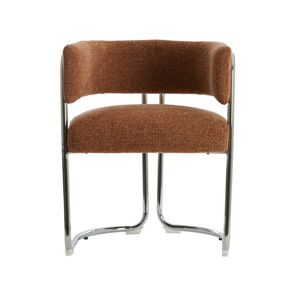 Svjetlo smeđa podstavljena blagovaonska stolica s naslonima za ruke Adante – Light & Living-image-3