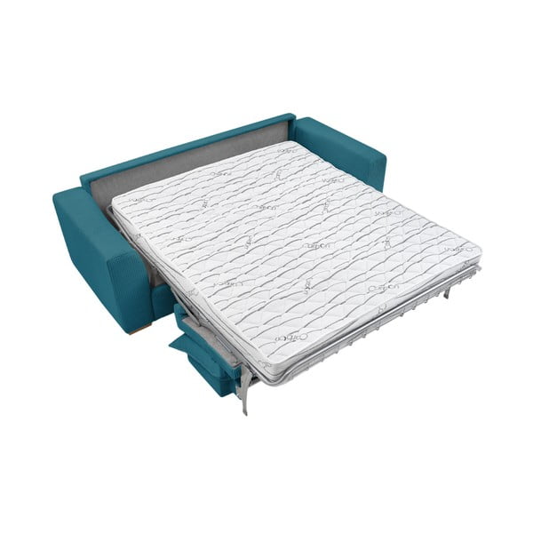 Plava sklopiva sofa od samta 225 cm Augustin – Bobochic Paris-image-4