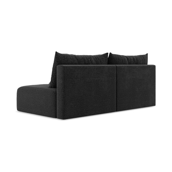 Crna sklopiva/s prostorom za odlaganje sofa 216 cm Kalena – Makamii-image-3