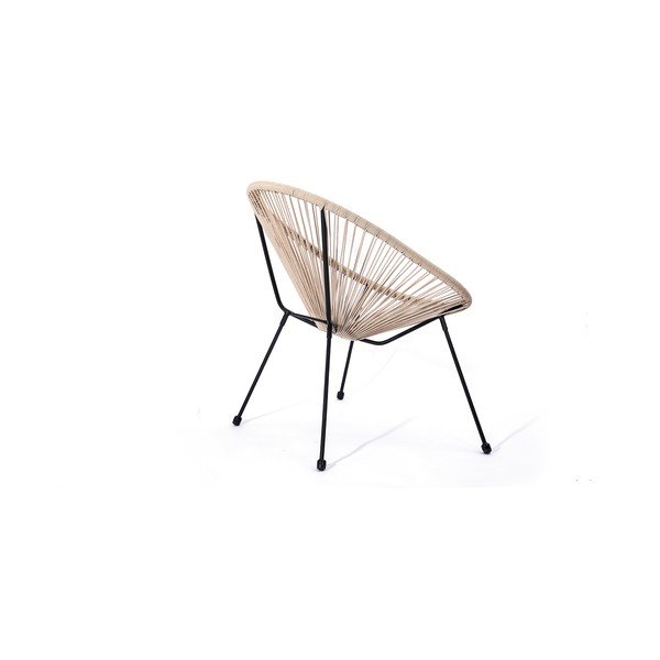 Bež vrtna fotelja od umjetnog ratana Le Bonom Avocado-image-1