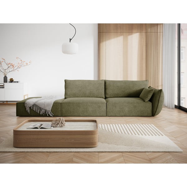Zelena ležaljka (s desnim kutom) Vanda – Mazzini Sofas-image-1