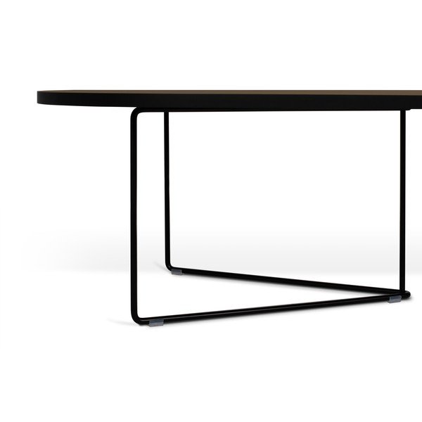 Stolić za kavu s pločom u dekoru oraha 136x60 cm - TemaHome Oval-image-4