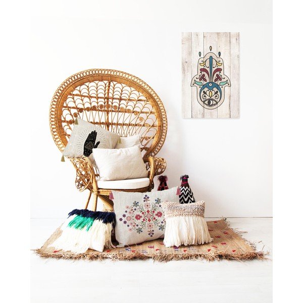 Crni-bež jastuk Madre Selva Hand 45 x 45 cm-image-3