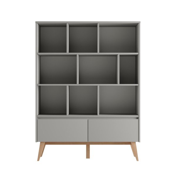 Siva dječja biblioteka 120x42,5 cm Swing – Pinio-image-2