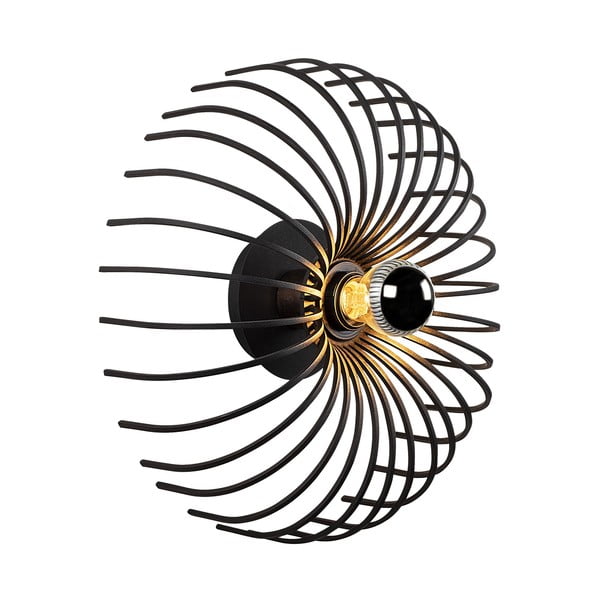 Crna zidna svjetiljka Opviq lights Aspendos, ø 36 cm-image-2