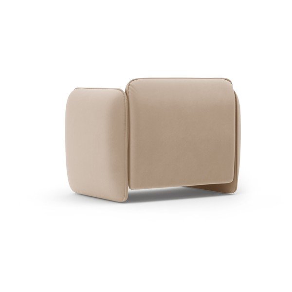 Smeđa baršunasti fotelja Georgia – Micadoni -image-3