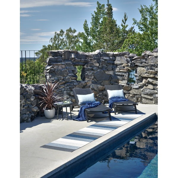 Plavi/krem unutarnji i vanjski tepih 70x100 cm Molly Ocean Grey – Pappelina-image-1