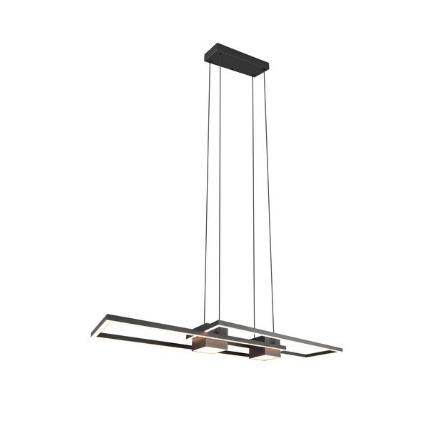 Mat crna LED viseća svjetiljka s daljinskim upravljačem/s mogućnosti zatamnjivanja Albany – Trio-image-3