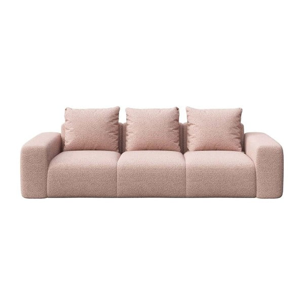Ružičasta sofa od bouclé tkanine 287 cm Monce – Rodier