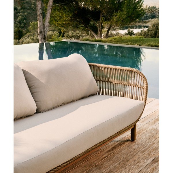 Bež podstavljena vrtna sofa Catalina – Kave Home-image-2