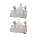 Bijele kutne samonosive plastične kupaonske police u kompletu od 2 kom EasyStore - Joseph Joseph